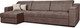 Миниатюра изображения товара Диван угловой Анмикс Бергамо (коричневый велюр)