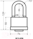 Миниатюра изображения товара Замок навесной Аллюр ВС1С-65ПД