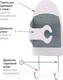 Миниатюра изображения товара Аксессуар для утюга Berossi АС 24356010 (мокрый асфальт/белый)