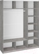 Миниатюра изображения товара Шкаф-купе ТриЯ Траст СШК 2.180.60-13.11.13 3-х дверный (бетон/зеркало/бетон/зеркало)