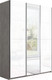 Миниатюра изображения товара Шкаф-купе ТриЯ Траст СШК 2.180.60-15.13.15 3-х дверный (бетон/стекло белое/зеркало/стекло белое)