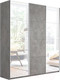 Миниатюра изображения товара Шкаф-купе ТриЯ Траст СШК 2.210.70-13.11.13 3-х дверный (бетон/зеркало/бетон/зеркало)