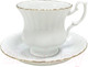 Миниатюра изображения товара Чашка с блюдцем Cmielow i Chodziez Iwona / B164-8202I02 (золотая обводка)