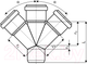 Миниатюра изображения товара Крестовина внутренней канализации Ostendorf Ду 110x110 / 115935