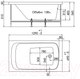 Миниатюра изображения товара Ванна акриловая 1AcReal Gamma 130x70 (с ножками и экраном)