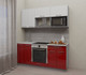 Миниатюра изображения товара Кухонный гарнитур Интерлиния Мила Gloss 1.8 (белый/красный)