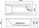 Миниатюра изображения товара Ванна акриловая 1AcReal Тори 170х70 (с ножками и экраном)