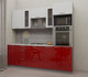Миниатюра изображения товара Кухонный гарнитур Интерлиния Мила Gloss 2.3 (белый/красный)