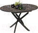 Миниатюра изображения товара Обеденный стол ТриЯ Diamond тип 3 (черный муар/ателье темный глянец)