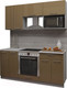 Миниатюра изображения товара Кухонный гарнитур Интерлиния Мила Gloss 1.8 (капучино/капучино)