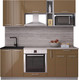 Миниатюра изображения товара Кухонный гарнитур Интерлиния Мила Gloss 2.0 (капучино/капучино)