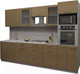 Миниатюра изображения товара Кухонный гарнитур Интерлиния Мила Gloss 3.0 (капучино/капучино)