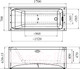 Миниатюра изображения товара Ванна акриловая Radomir Агата 170x70 / 2-01-0-0-1-226Ч