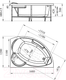 Миниатюра изображения товара Ванна акриловая Radomir Алари 168x120 / 2-01-0-2-1-218Ч