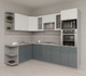 Миниатюра изображения товара Кухонный гарнитур Интерлиния Мила Gloss 1.68x2.6 левая (белый/асфальт)