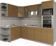 Миниатюра изображения товара Кухонный гарнитур Интерлиния Мила Gloss 1.68x2.6 левая (капучино/капучино)