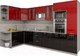 Миниатюра изображения товара Кухонный гарнитур Интерлиния Мила Gloss 1.68x3.4 левая (красный/черный)