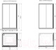Миниатюра изображения товара Душевой уголок Radomir 100x110 L / 1-03-6-1-0-1230 (прозрачное стекло)