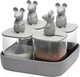 Миниатюра изображения товара Набор емкостей для хранения Qualy Mouse Seasoning / QL10366-CL-GY (4шт)
