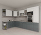 Миниатюра изображения товара Кухонный гарнитур Интерлиния Мила Gloss 1.88x3.2 левая (белый/асфальт)