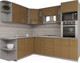 Миниатюра изображения товара Кухонный гарнитур Интерлиния Мила Gloss 1.88x2.4 левая (капучино)