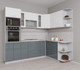 Миниатюра изображения товара Кухонный гарнитур Интерлиния Мила Gloss 1.68x2.4 правая (белый/асфальт)