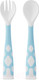 Миниатюра изображения товара Набор столовых приборов для кормления Roxy-Kids Ложка и вилка / RFD-002-B (голубой)