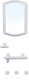 Миниатюра изображения товара Комплект мебели для ванной Berossi 46 НВ 04604000 (белый мрамор)