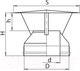 Миниатюра изображения товара Колпак для дымохода Ferrum 430/0.5 Ф110x200 / f3102