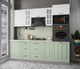 Миниатюра изображения товара Кухонный гарнитур Интерлиния Мила Деко 2.3 (белый/мята/опал светлый)