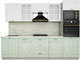 Миниатюра изображения товара Кухонный гарнитур Интерлиния Мила Деко 2.8 (белый/мята/опал светлый)