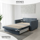 Миниатюра изображения товара Диван KRONES Афродита выкатной 195x120 (велюр серо-синий)