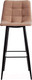 Миниатюра изображения товара Стул барный Tetchair Chilly 50x44x104 (ткань/металл, бежевый/черный)