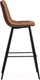 Миниатюра изображения товара Стул барный Tetchair Chilly 50x44x104 ткань/металл (коричневый/черный)
