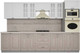 Миниатюра изображения товара Кухонный гарнитур Интерлиния Мила Деко 3.2 (белый/луна/травертин серый)