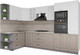 Миниатюра изображения товара Кухонный гарнитур Интерлиния Мила Деко 1.68x3.2 левая (белый/луна/травертин серый)