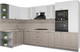 Миниатюра изображения товара Кухонный гарнитур Интерлиния Мила Деко 1.68x3.4 левая (белый/луна/травертин серый)