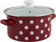 Миниатюра изображения товара Набор кастрюль КМЗ Белый горох 1 Люкс (3шт, красный)