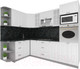 Миниатюра изображения товара Кухонный гарнитур Интерлиния Мила Деко 1.68x2.6 левая (белый/белый/кастилло темный)