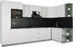 Миниатюра изображения товара Кухонный гарнитур Интерлиния Мила Деко 1.68x3.4 правая (белый/белый/кастилло темный)
