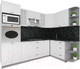 Миниатюра изображения товара Кухонный гарнитур Интерлиния Мила Деко 1.68x2.6 правая (белый/белый/кастилло темный)