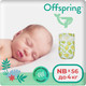 Миниатюра изображения товара Подгузники детские Offspring NB 2-4кг Авокадо / OF01NB56AVO (56шт)