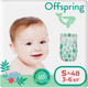 Миниатюра изображения товара Подгузники детские Offspring S 3-6кг Листочки / OF01S48L (48шт)