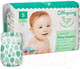 Миниатюра изображения товара Подгузники детские Offspring S 3-6кг Листочки / OF01S48L (48шт)