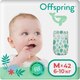 Миниатюра изображения товара Подгузники детские Offspring M 6-10кг Листочки / OF01M42L (42шт)