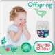 Миниатюра изображения товара Подгузники-трусики детские Offspring XL 12-20кг Рыбки / OF02XLF (30шт)