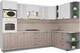 Миниатюра изображения товара Кухонный гарнитур Интерлиния Мила Деко 1.88x3.0 правая (белый/луна/травертин серый)