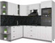 Миниатюра изображения товара Кухонный гарнитур Интерлиния Мила Деко 1.88x2.4 левая (белый/белый/кастилло темный)