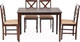 Миниатюра изображения товара Обеденная группа Tetchair Hudson Dining Set эконом (дерево гевея/Cappuccino)