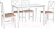 Миниатюра изображения товара Обеденная группа Tetchair Hudson Dining Set эконом (дерево гевея/Pure White)